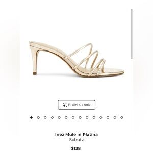 SCHUTZ Inez ‘Platina’ Strappy Leather Heels 2.75” heel NWT